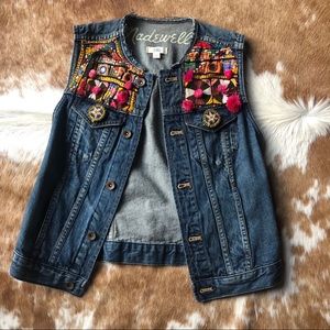Custom embellished Madewell vest